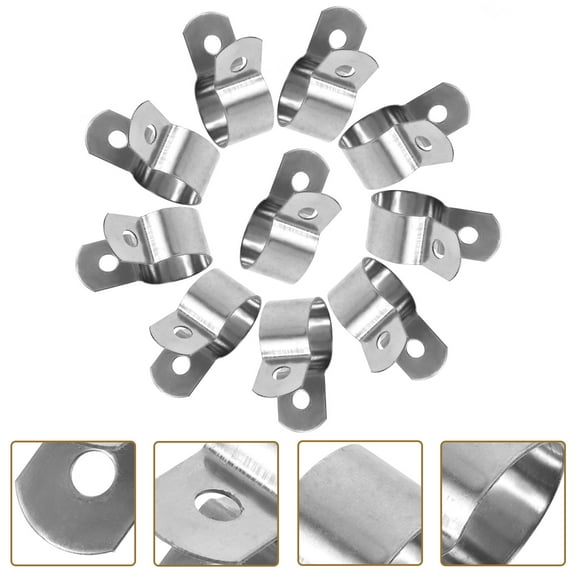 IBASETOY 10Pcs Stainless Steel Post Brackets U Clamps for Versatile Home Use and Outdoor Applications