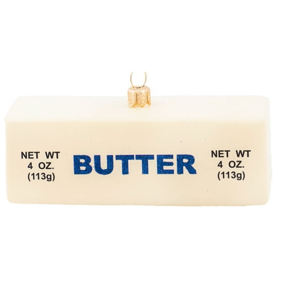 Stick of Butter Polish Glass Christmas Tree Ornament