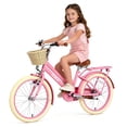 thumbnail image 5 of 20" Girls Bike for Kids Ages 7–10 Years Old, SHINPT Kids Bike with Basket & Rear Rack, Kids Bicycle with Kickstand & Adjustable Seat, Girls Bicycle 20 inch for Birthday Gift, Multiple Colors, 5 of 7