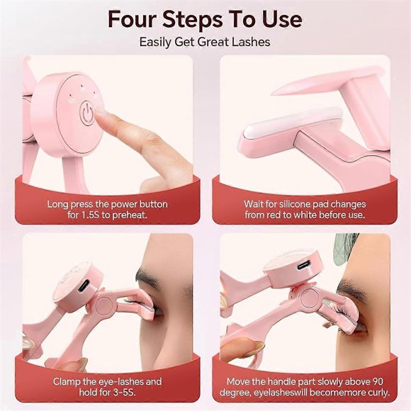 Electric Eyelash Curler with 3 Heating Model Portable Eye Lash Perm Shaping and Thermal Eyelash Clip