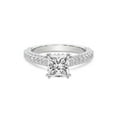 thumbnail image 3 of IGI Certified 2 Carat Princess Shape Lab Grown Diamond Engagement Ring | 14K White Gold | Eternia Criss Cross Side Halo Diamond Ring | FG-VS1-VS2 Quality Friendly Diamonds, 3 of 6