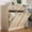 Natural-Double cabinet, variant on Laundry Hamper Cabinet Tilt Out 20 Gal with Drawer, Natural Wood Fluted for Bathroom