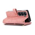 thumbnail image 4 of Crossbody Wallet Case for Samsung Galaxy Z Fold 6 with RFID Blocking Card Slot Holder, Magnetic Flip Folio Purse Case, PU Leather Zipper Handbag with Detachable Lanyard Strap Phone Case,Pink, 4 of 11