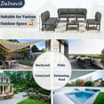 thumbnail image 4 of Kullavik Aluminum Patio Furniture Set,7 Pieces Modern Outdoor Conversation Set, Outdoor Metal Sectional Sofa with Thick Cushion and Coffee Table,Grey, 4 of 7