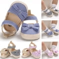 thumbnail image 2 of Seyurigaoka Baby Bowknot Prewalker Stylish Canvas Non Slip Comfortable Sandals, 2 of 8