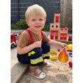 thumbnail image 4 of RUINIXCW Toddler Baby Boy Girl Firefighter Outfit Summer Clothes Kids Firefighter Costume Short Sleeve T-shirt Suspender Pants Overalls Halloween Birthday Outfits, 4 of 10