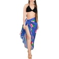 thumbnail image 2 of HAPPY BAY Women's Cover-up Beach Cover up Swimwear Wraps Vacation Swimsuit Long Coverups Beachwear Bikinis Pareos Summer Sarong One Size Han, Hibiscus, 2 of 5