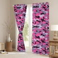 thumbnail image 3 of Feelyou Fashion Camouflage Teens Blackout Curtains Set of 2 (52x84 Each), Pink Purple Abstract Window Curtains, Modern Camo Print Curtains and Drapes, Window Curtains Decor, 3 of 6