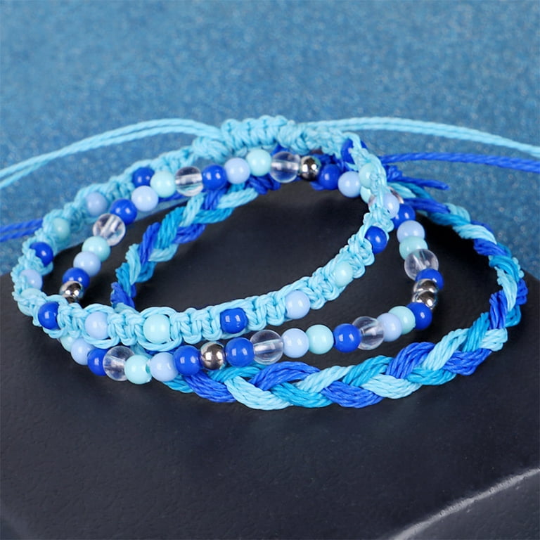  Pura Vida Bracelets Pack Blue Friendship Bracelet Pack - Set of  10 Stackable Bracelets for Women, Handmade Bracelets & Cute Bracelets for  Teen Girls, Beach Accessories for Teens - 10 String