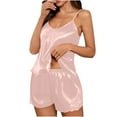 thumbnail image 2 of uublik Soft Pajama Set for Women V Neck Camisole Top and Shorts Soft Comfy Pajamas Set 2 Piece Outfits, 2 of 3