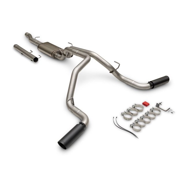 Flowmaster Exhaust System Kit 718130 FlowFX Cat-Back System; 409S Stainless Steel; With Muffler; 3 Inch Pipe Diameter; Single Exhaust With Dual Exit; Dual Side Exit