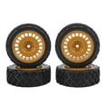 thumbnail image 2 of 4pcs RC Wheel Tires 12mm Hex Brown Plastic Rubber Concavoconvex Texture RC Tires for 1/10 Flat Sports Car 01, 2 of 8