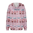thumbnail image 5 of Hoodies For Women Oversized Winter Cute Sweatshirts Pullover Trendy Fall Clothes, Christmas Print Lightweight Design without Pockets for Comfortable Fall Winter Wear,Blue,L, 5 of 6