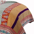 thumbnail image 3 of Benjara BM116975 Geometric & Floral Print Twin Size Quilt Set with 1 Sham, Multi Color, 3 of 5