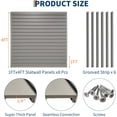 thumbnail image 2 of 8 ft x 4 ft Slatwall Panel,Interlocking Wall Paneling,Wall Mounted Garage Tool Organizer,Heavy Duty PVC Garage Wall Organization,Easy Installation, 2 of 7