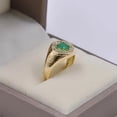 thumbnail image 3 of 2Ct Round Cut Natural Emerald Men's Engagement Ring Band 14K Yellow Gold Plated, 3 of 5