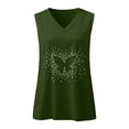 thumbnail image 4 of Moda mujer damas cuello en V suelta Tops Casual camiseta sin mangas blusa chaleco Pompotops  lopia998427, 4 of 5