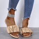 thumbnail image 5 of Sandalias Mujer Zapatillas planas Punta abierta Cómoda Playa Zapatos romanos Flip Flop Wmkox8yii hj789, 5 of 9