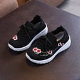 thumbnail image 5 of Aihuaihua 2026 Girls Casual Sneakers Breathable Mesh Embroidered Athletic Walking Shoes For Toddler Kids Black, 5 of 9
