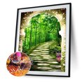 thumbnail image 1 of Cuadros Decorativos Bricolaje redondo completo taladro diamante pintura bosque puente Rhinestone dibujar (NH1128) Sywqhk Nuevos Originales, 1 of 1