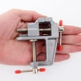 thumbnail image 5 of Mini Jeweler Table Clamp, Craft Table Repair Tool, Mini Table Clamp Vice, Portable Work Small Bench Vise, Small Table Clamp for Jewelry Making Electronics Craft Model Building(Silver,3.5x3.4"), 5 of 7