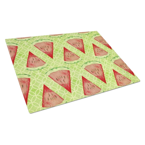 Watercolor Watermelon Glass Cutting Board Large