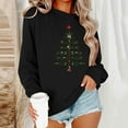 thumbnail image 3 of Aboser Christmas Sweatshirts for Women Merry Christmas Tree Graphic Shirts Loose Long Sleeve Xmas Vacation Pullover Christian Tops Black L, 3 of 7
