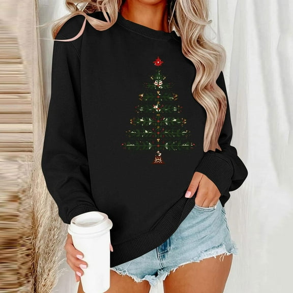 FDGIU 2025 Women's Sequined Snowflake Blouse – Christmas Long Sleeve Tee, Party Vacation Casual Top‌