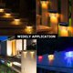 thumbnail image 5 of Solar Deck Lights, Led Solar Step Lights Outdoor for Stair, Fence, Railing, Patio Garden, Step, Super Bright 10 Lumens, 2 Lighting Modes, Warm White/C, 5 of 5