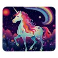 thumbnail image 1 of Alfombrilla de ratón con diseño de unicornio arcoíris estrellado y base de goma antideslizante, cuadrada, protector para portátil, almohadillas de escritura, alfombrilla de ratón para, 1 of 7