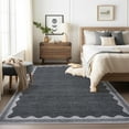 thumbnail image 5 of FairOnly 5'x7'Modern Solid Color Machine Washable Area Rug for Bedroom Non Slip Soft Stain Resistant Low Pile Rugs for Living Room Kitchen,Dark Grey, 5 of 6