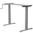 thumbnail image 2 of Patiojoy Hand Crank Stand Up Desk Frame Height Adjustable Standing Base for Home&Office Grey, 2 of 9