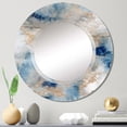 thumbnail image 2 of DESIGN ART Designart 'Blue And Gold Marble Clouds I' Printed Modern Wall Mirror 20in.x30in., 2 of 5