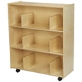 thumbnail image 4 of Childcraft Mobile Open Shelving Unit for Classrooms, Adjustable Dividers, Wooden, 35-1/4 x 14-1/4 x 42 Inches, 4 of 10