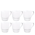 thumbnail image 2 of Ceramic Stacking Coffee Mug Tea Cup Dishwasher Safe Set Of 6 Large 18 Ounce, 2 of 7