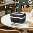 thumbnail image 3 of Cordless Electric Lunch Box For Adults, 16000mAh Rechargeable Self-Heating Lunch Box Food Warmer With Timer & Adjustable Heating, 34oz/1L Container With Insulat,H, 3 of 6