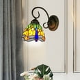 thumbnail image 3 of CNCEST Tiffany Wall Sconce Vintage Stained Glass Shade Lamp Bedroom Wall Light Fixture, 3 of 8