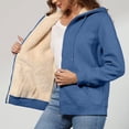 thumbnail image 5 of Women's Hoodie Zip Sherpa Lined Fleece with Pockets Warm Jacket Zip-Up Coat, 5 of 7