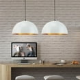 thumbnail image 6 of Simple Semicircle Metal Pendant Lamp for Dining Room, Retro Industrial Style Dome Pendant Light Fixture for Kitchen Island, Vintage Rustic Farmhouse Pendant Lighting for Bedroom, 6 of 7