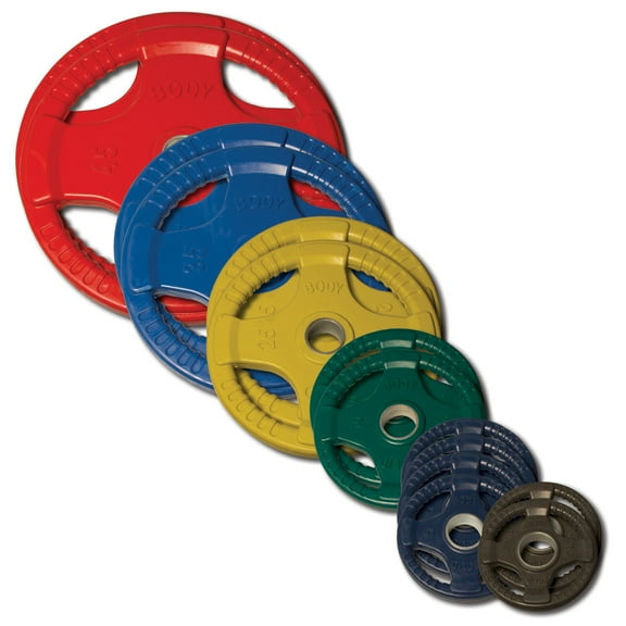 Body Solid ORCT255 Urethane Olympic Grip Weight Plate Set, 255 lbs