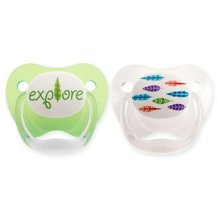 Dr. Brown's PreVent 0-6M 2-Pack Wild Pacifiers in Green