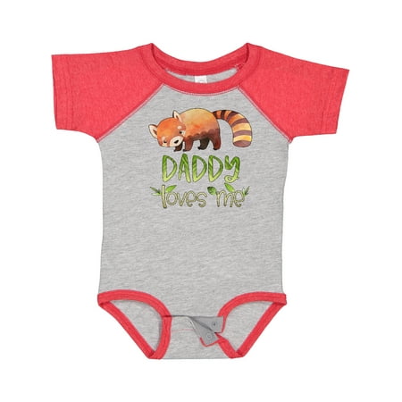 

Inktastic Daddy Loves Me Cute Red Panda Gift Baby Boy or Baby Girl Bodysuit