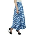 thumbnail image 4 of Phagun Robe Imprimée Shibori pour Femmes Ceinture en Coton à Volants Bleu Foncé, 4 of 6