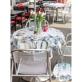thumbnail image 4 of Outdoor Tablecloth with Umbrella Hole and Zipper, Fall Blue Grey Pumpkins Round Table Cloth 54 Inch Waterproof Tablecloth, Thanksgiving Botanical Picnic Table Cover for Patio Camping, 4 of 7