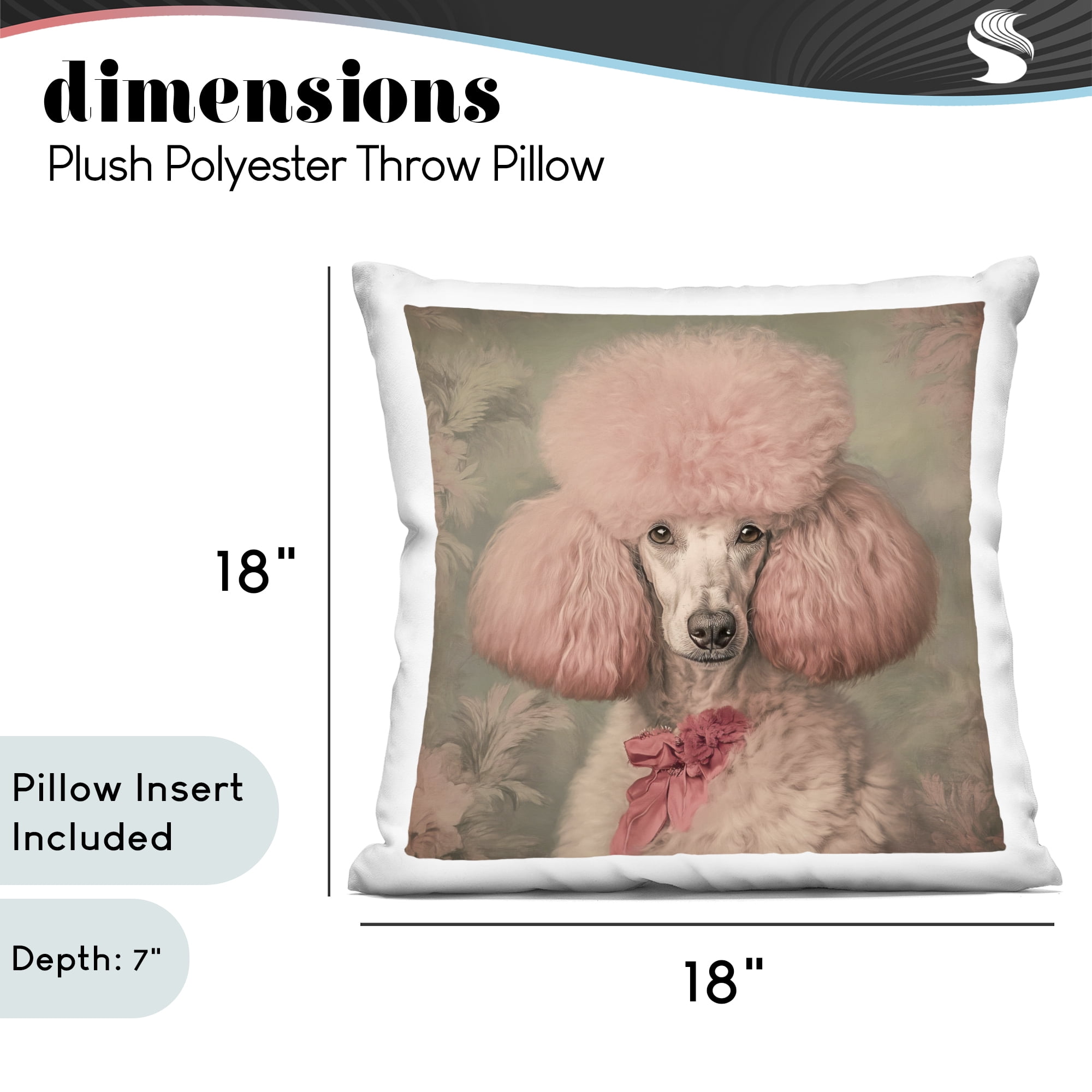 Stupell Industries Miss Baroness Blush Decorative Printed Throw Pillow, design by Tina LeCour