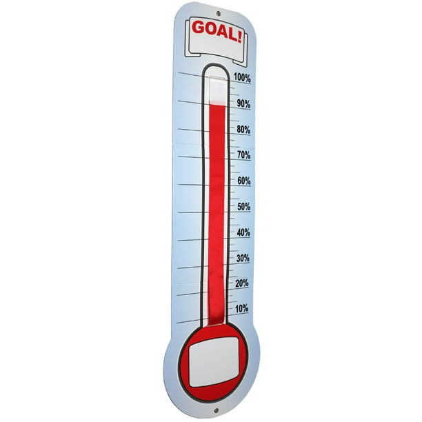 Excello Global Products Fundraising Thermometer Chart Goal Tracker Dry  Erase (46" x 12") - GPP-0048 - Walmart.com