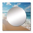 thumbnail image 2 of Designart "Scenic horizon Coastal Serenity VI" Landscapes Square Mirror Wall Decor Coastal - Large Turquoise Square Bathroom Mirror - Square Printed Wall Mirror Art, 2 of 5