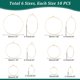 thumbnail image 4 of Aros de acero inoxidable chapados en oro de 18 quilates con cuentas, dijes para copas de vino, aros redondos para hacer aretes colgantes., 4 of 9