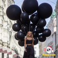 thumbnail image 2 of Globos metálicos intermitentes negros para adultos, de feliz cumpleaños decoración de fiesta, boda, juguetes de helio, 5/10/12/18 pulgadas, 2 of 4