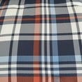 thumbnail image 3 of Chezmoi Collection 2-Piece Plaid Comforter Set Twin Size, Blue Orange White Herringbone Plaid Stripe Printed Microfiber Bedding Lightweight Breathable Blanket for All Season, 3 of 7